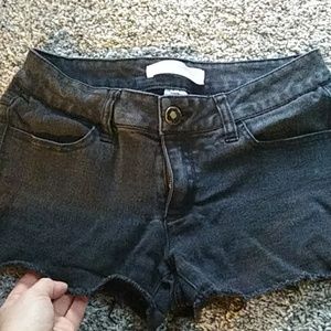 Black Jean Shorts